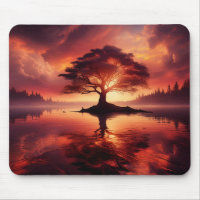 Beautiful Sunset With Tree In Foreground