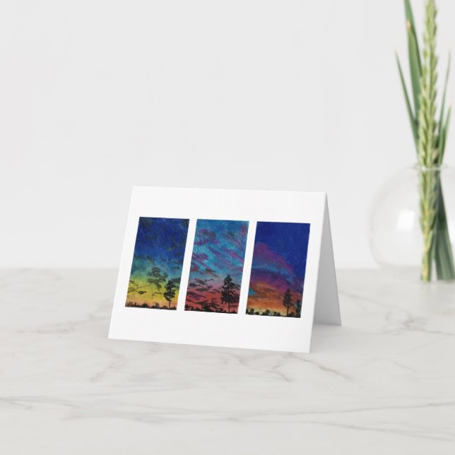 Beautiful Sunsets Sky Colourful Card (Front)