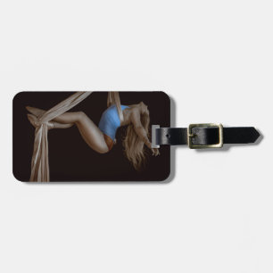 Beautiful Suspended Aerial Silk Performer Luggage Tag