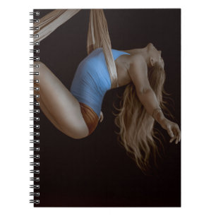 Beautiful Suspended Aerial Silk Performer Notebook