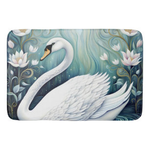 Beautiful Swan Bath Mat