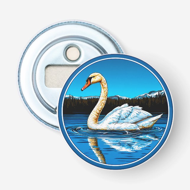 Beautiful swan bird bottle opener (Front)