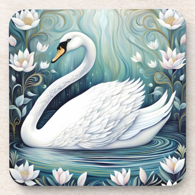 Beautiful Swan Coaster (Front)