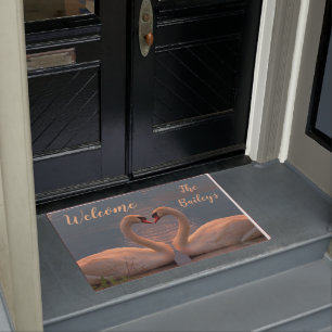 Beautiful swan Door Mat