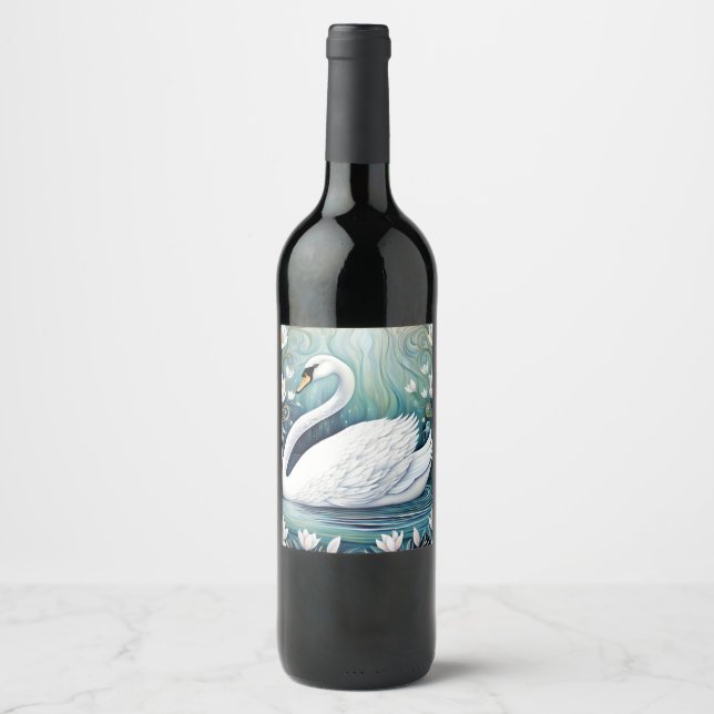 Beautiful Swan Wine Label (Front)