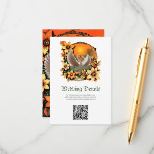 Beautiful swans in love. enclosure card