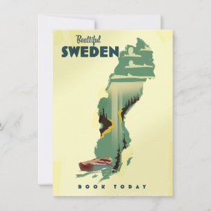 Beautiful Sweden travel poster