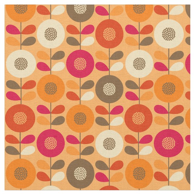 Beautiful swedish floral seamless pattern fabric (Close Up)