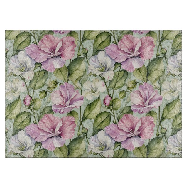 Beautiful Sweet Peas on Mint Cutting Board (Front)