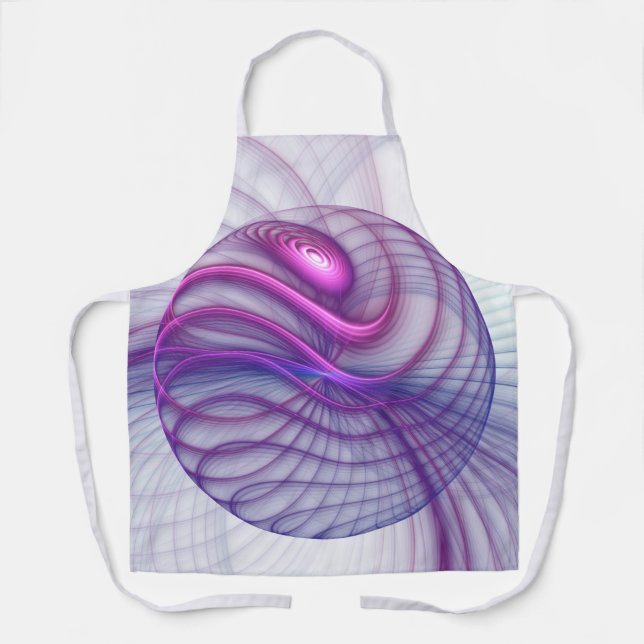 Beautiful Swing Modern Abstract Fractal Art Pink Apron (Front)
