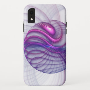 Beautiful Swing Modern Abstract Fractal Art Pink iPhone XR Case
