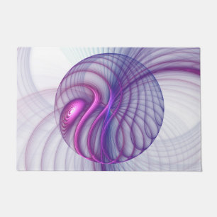 Beautiful Swing Modern Abstract Fractal Art Pink Doormat