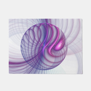 Beautiful Swing Modern Abstract Fractal Art Pink Doormat