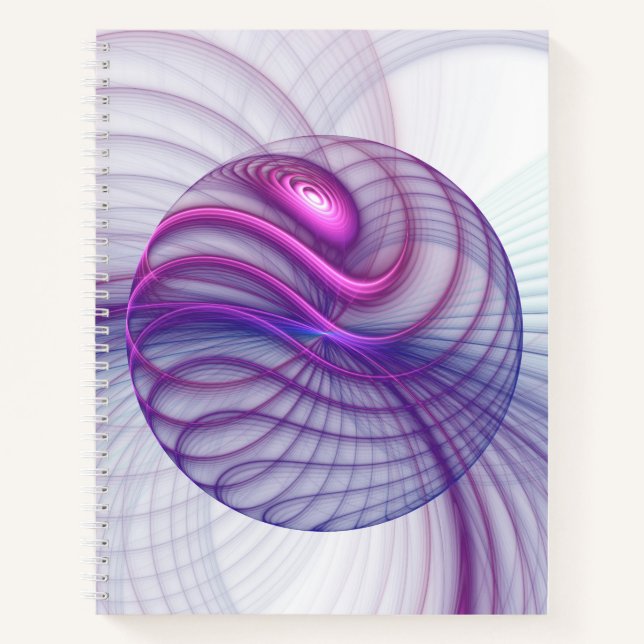 Beautiful Swing Modern Abstract Fractal Art Pink Notebook (Front)