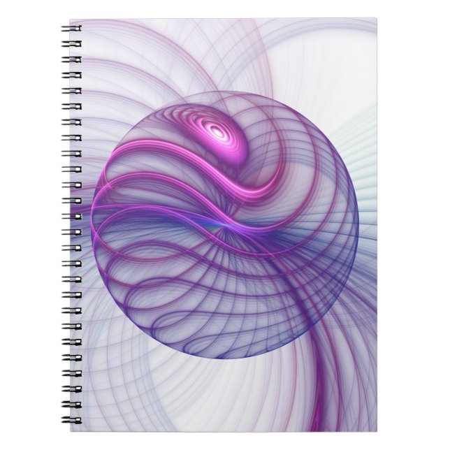 Beautiful Swing Modern Abstract Fractal Art Pink Notebook (Front)