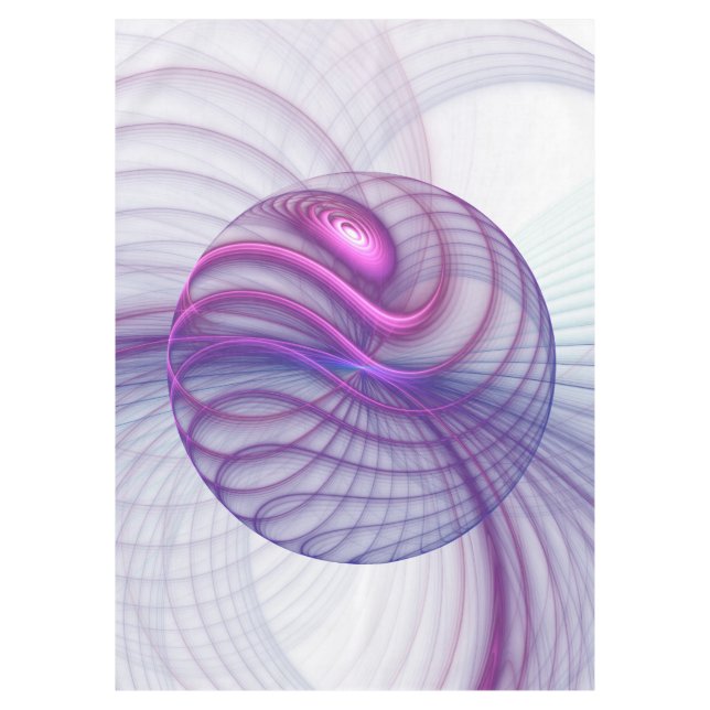 Beautiful Swing Modern Abstract Fractal Art Pink Tablecloth (Front)