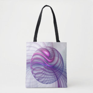 Beautiful Swing Modern Abstract Fractal Art Pink Tote Bag