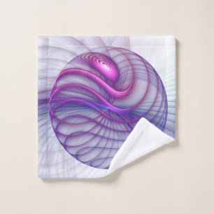 Beautiful Swing Modern Abstract Fractal Art Pink Wash Cloth