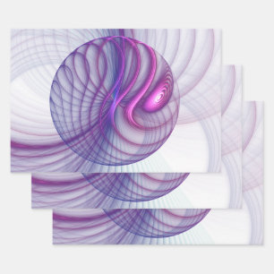 Beautiful Swing Modern Abstract Fractal Art Pink Wrapping Paper Sheet