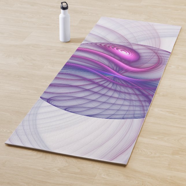 Beautiful Swing Modern Abstract Fractal Art Pink Yoga Mat (In Situ)