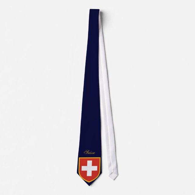 Beautiful Switzerland Flag - Coat Arm Tie (Front)