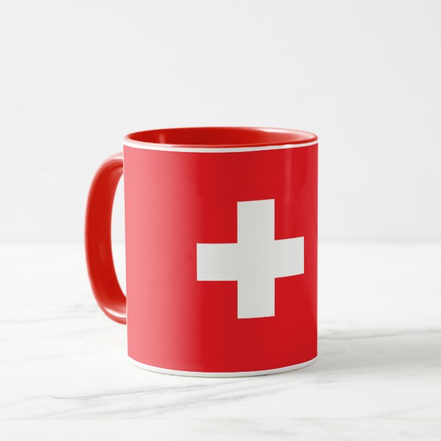 Beautiful Switzerland Flag Mug (Front Left)