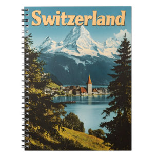 Beautiful Switzerland Swiss Alps Scenic Mountains Notebook