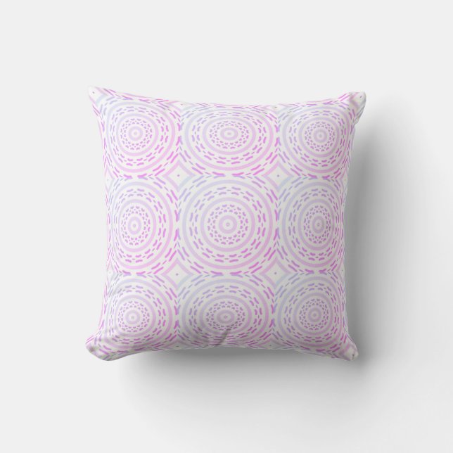 Beautiful Symmetric Pink Purple Circles Cushion (Front)