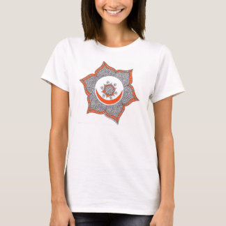 Beautiful t-shirt with sacral chakra on the front