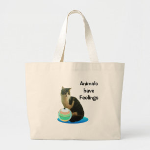 Beautiful Tabby Cat Large Tote Bag