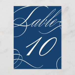 Beautiful Table Number (Customisable Background) Postcard