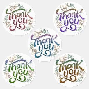Beautiful tags with varied thanks