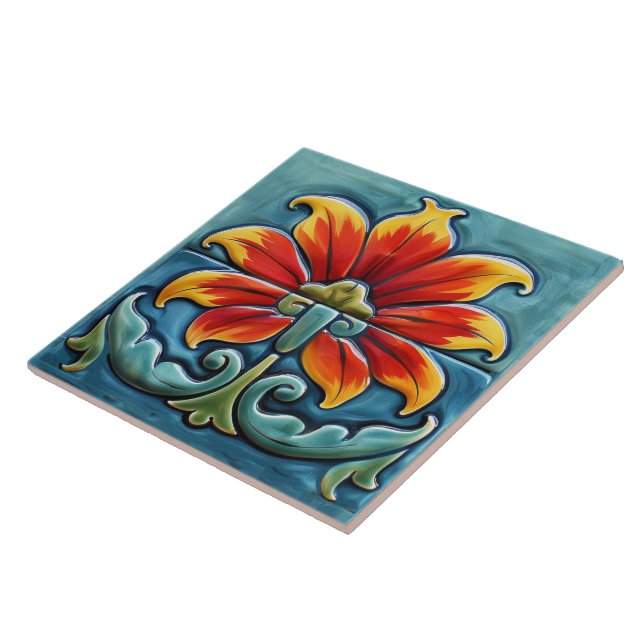 Beautiful Talavera  Ceramic Tile (Side)