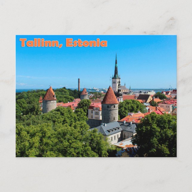 Beautiful Tallinn Estonia Old Town Postcard (Front)