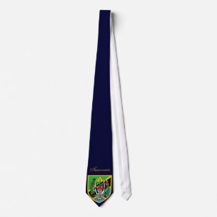 Beautiful Tanzania Flag Coat Arm Tie