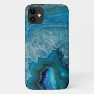 Beautiful Teal Blue Agate Stone iPhone 11 Case