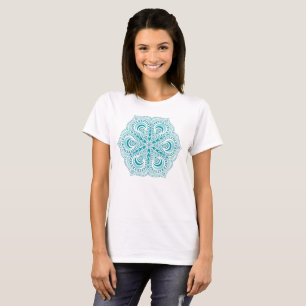Beautiful Teal Blue Mandala T-shirt
