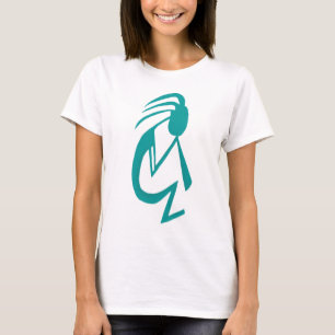 Beautiful Teal Kokopelli Painting T-Shirt