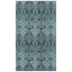 Beautiful,teal silver,art nouveau pattern,floral,m tablecloth