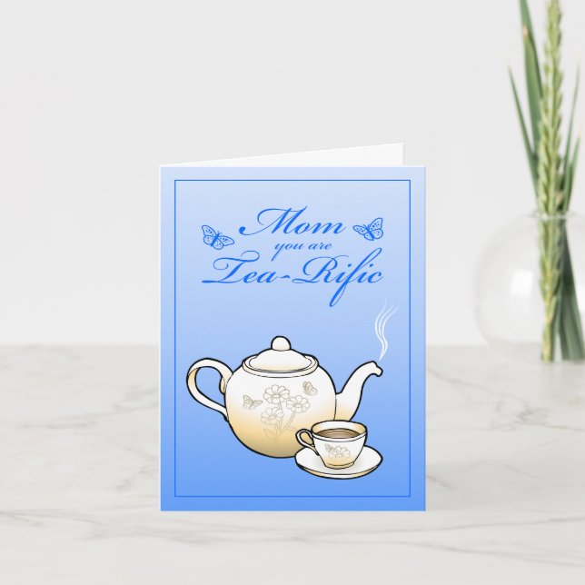 Beautiful Teapot and Teacup Card (Front)