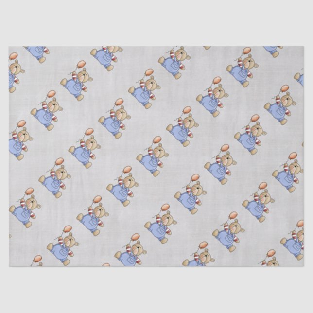 Beautiful Teddy Bear Tissue Paper (Front)