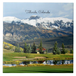 Beautiful Telluride, Colorado landscape, Ceramic Tile