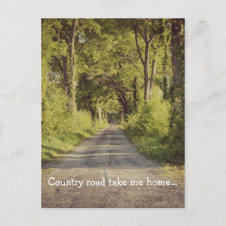 Beautiful Tennessee Country Road Postcard
