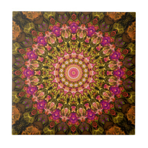beautiful textile carpet mandala pattern ceramic tile