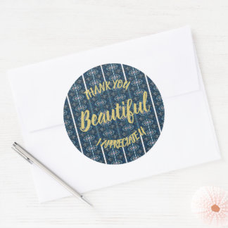 Beautiful Thank You Sticker by Poet Adiela Akoo