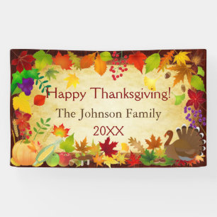 Beautiful Thanksgiving Harvest Banner