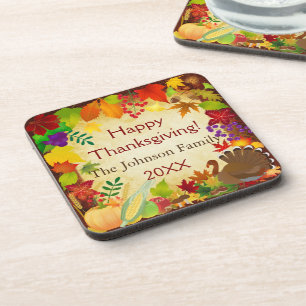 Beautiful Thanksgiving Harvest Coaster