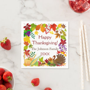 Beautiful Thanksgiving Harvest Napkin