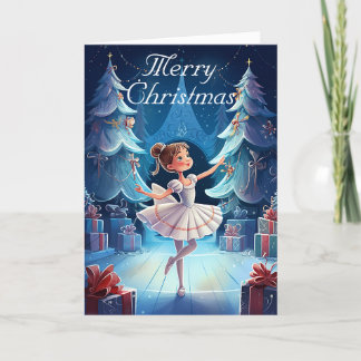 Beautiful The Nutcracker Suite Ballerina Christmas Holiday Card