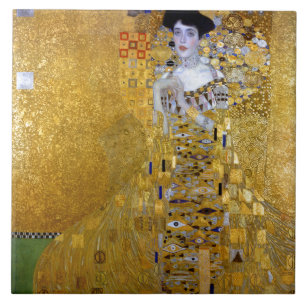 Beautiful The Woman in Gold Gustav Klimt Ceramic Tile
